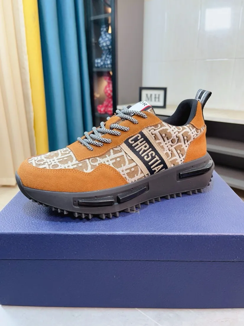 Ex-factory price 438🌹🌹【Dior】Best-selling model, world premiere on official website🔝High-end brand of men's shoes, latest series on official website: The upper is made of imported cowhide with specially designed fabrics➕Mesh breathable lining. Make walking more convenient and comfortable! Compared with the official quality, Midea’s 1:1 replica. Create a fashionable personality to set off your uniqueness! A must-have for trendy men! Classic style. Men's sizes: 38-44.